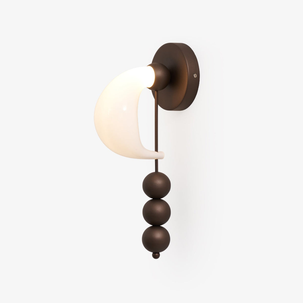 Alabris Sculptural LED Wall Sconce in Opal Glass and Metal