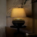 Cadence Table Lamp – Modern Fabric & Wood Table Light for Living Room, Bedroom, and Office