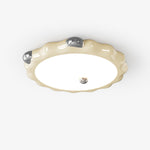 Cream Puff Flush Mount Ceiling Light – Modern Scalloped LED Fixture