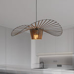 Modern Simple Fabric Hat Shape Pendant Light