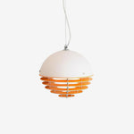 Mid Century Bauhaus Sunset Orange Pendant Lamp