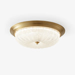 Aurevielle Semi Flush Ceiling Light in Brass and Glass