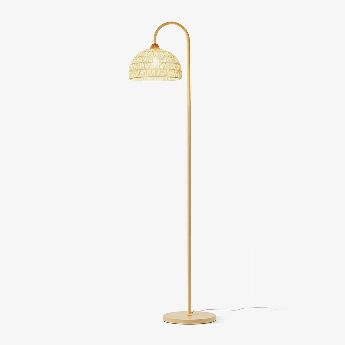 Rattan Bend Floor Lamp