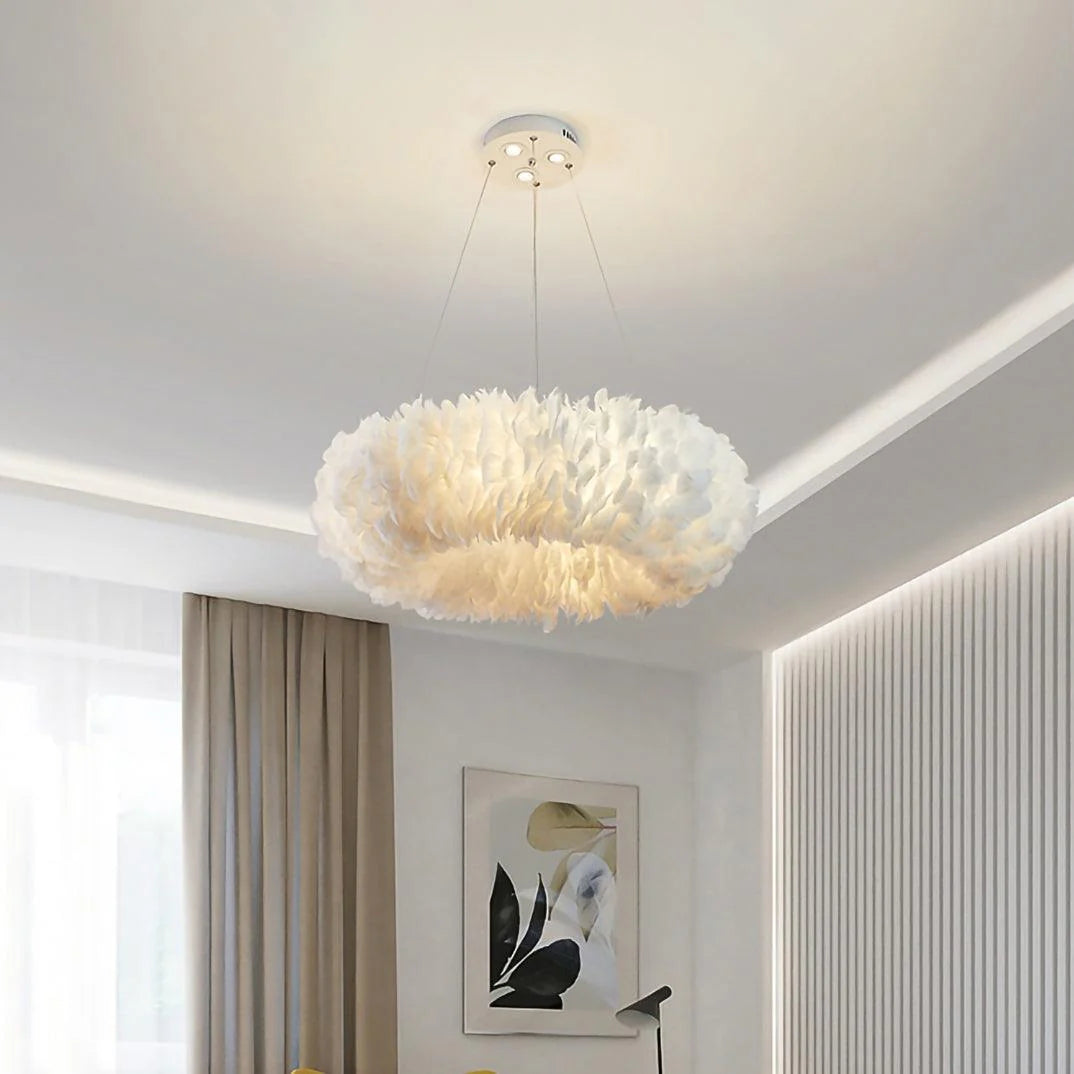 Fluffy Feather Pendant Light