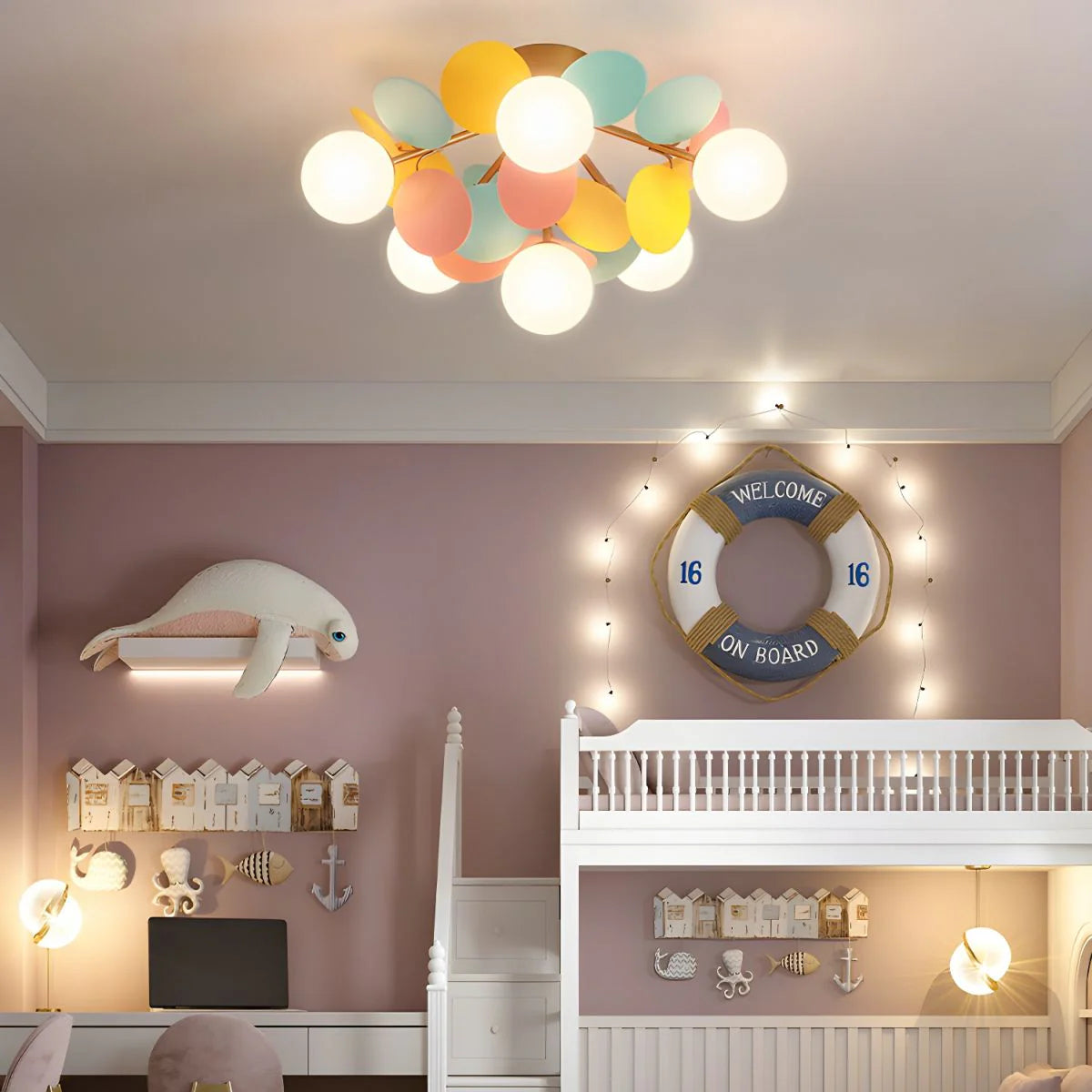 Mid Century Macaron Ceiling Light