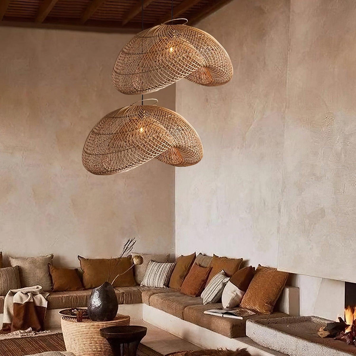 Curva Rattan Pendant Light