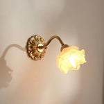 Rosette Brass Wall Lamp