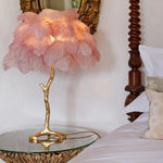 Feathered Elegance Table Lamp