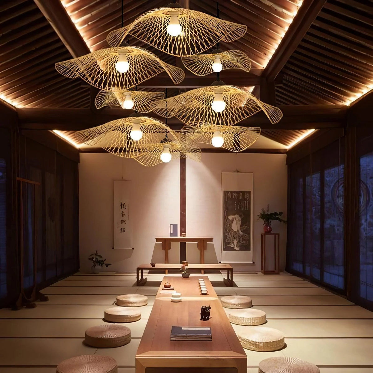 Rustic Bamboo Structure Pendant