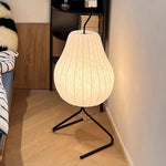 Japanese Cream Style Silk Pear Floor Lamp