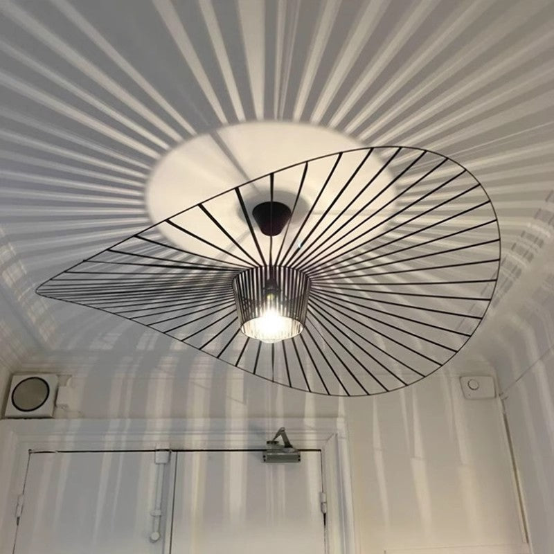 Modern Simple Fabric Hat Shape Pendant Light