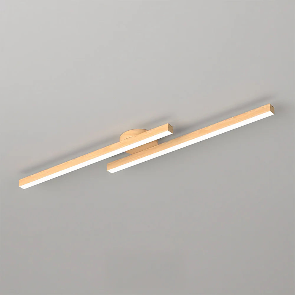 Nordic Modern Minimalist Wood Grain Long Ceiling Lamp