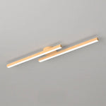 Nordic Modern Minimalist Wood Grain Long Ceiling Lamp