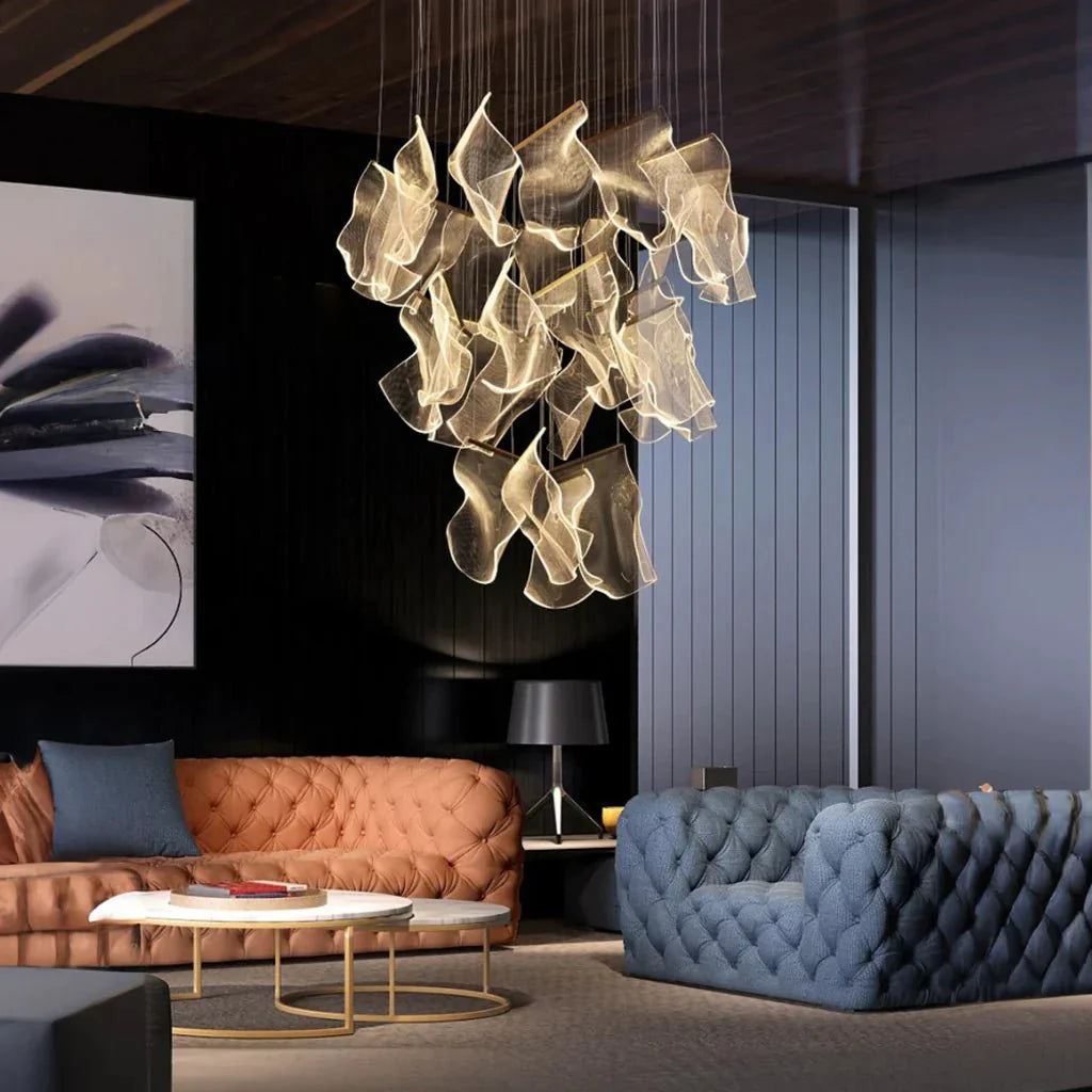 Double Storey Villa Living Room Light Luxurious And Artistic Chandelier