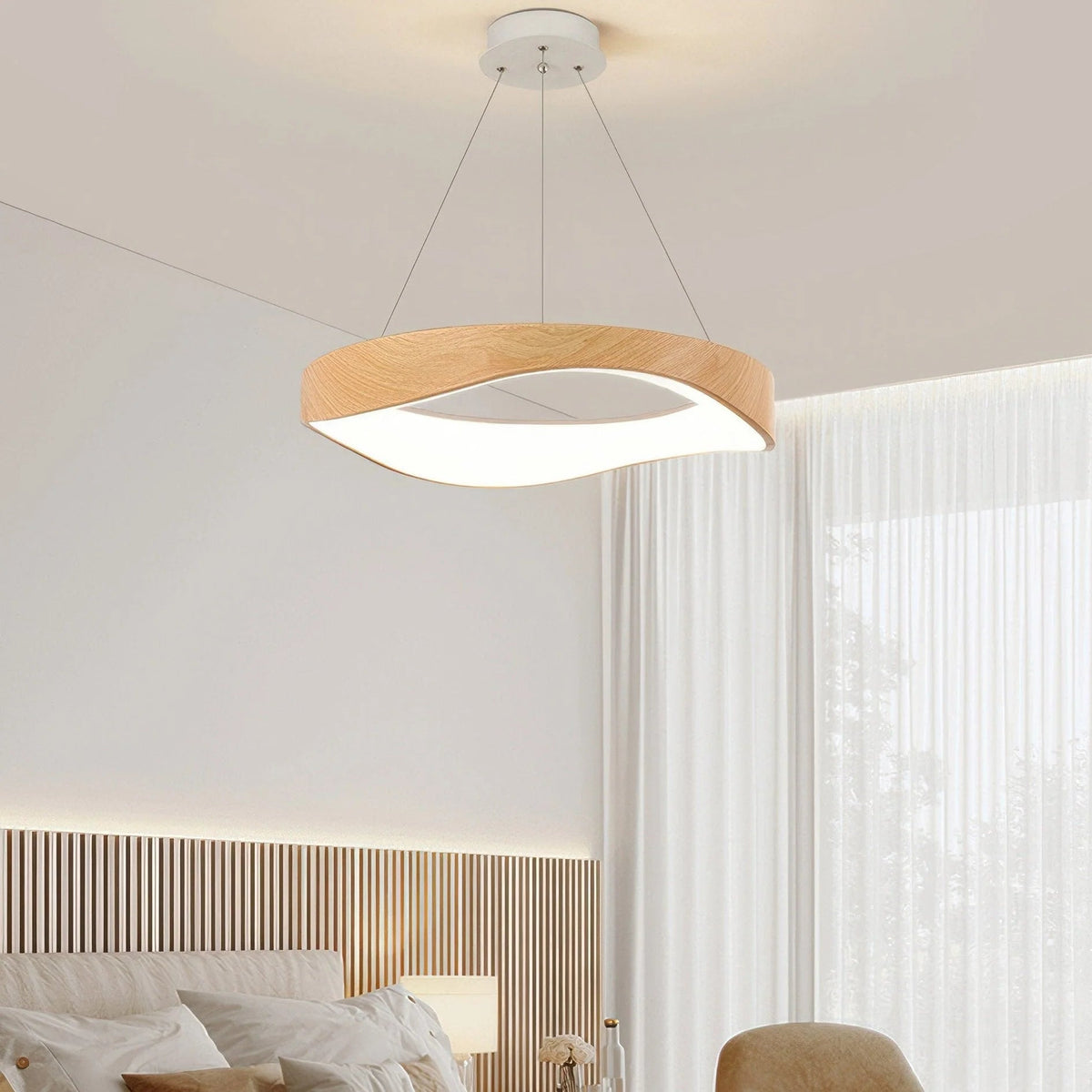 Nordic Creative Wood Grain Study Ceiling Lamp