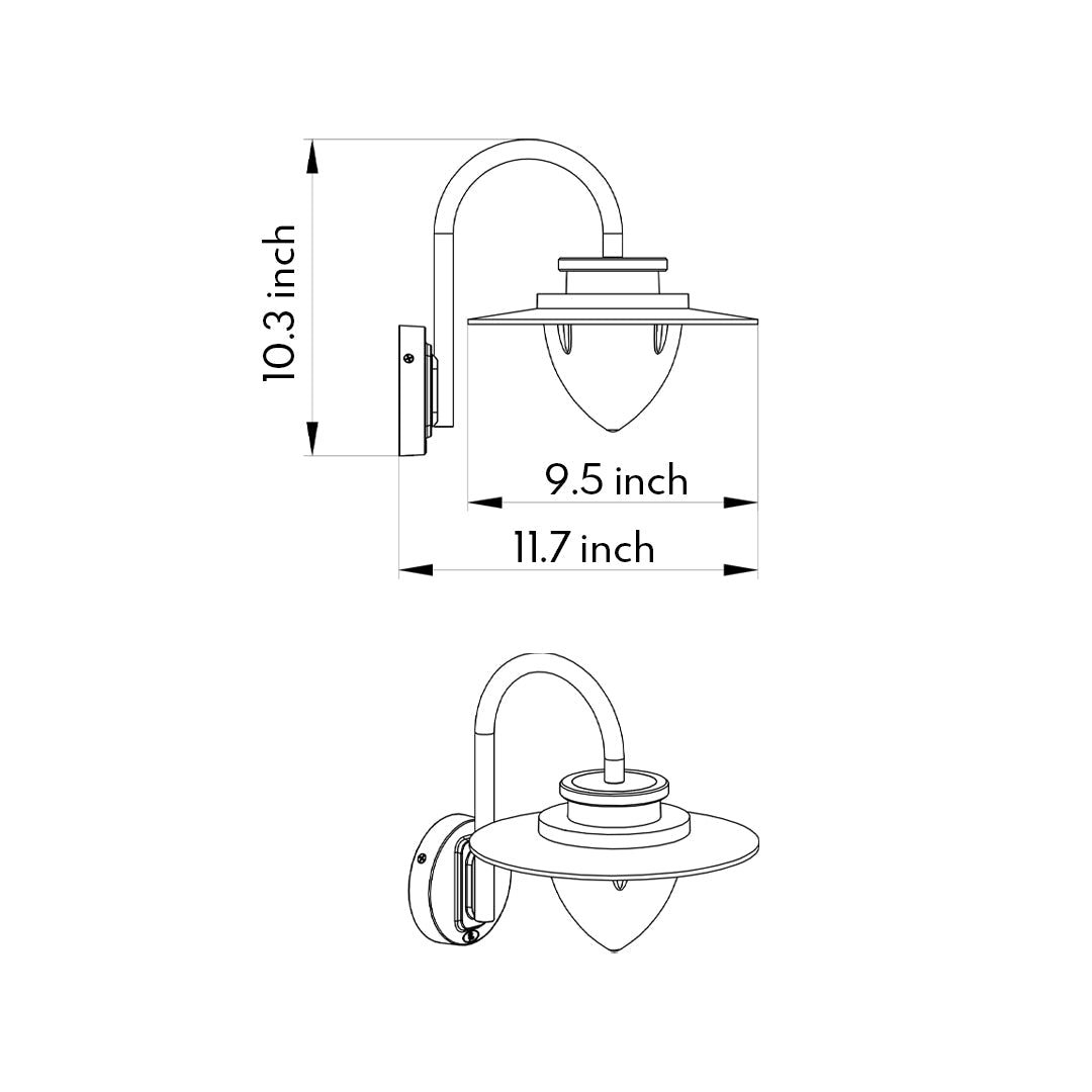 Minimalist LED Outdoor Wall Sconce with Warm 3000K Glow