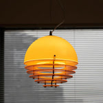 Mid Century Bauhaus Sunset Orange Pendant Lamp