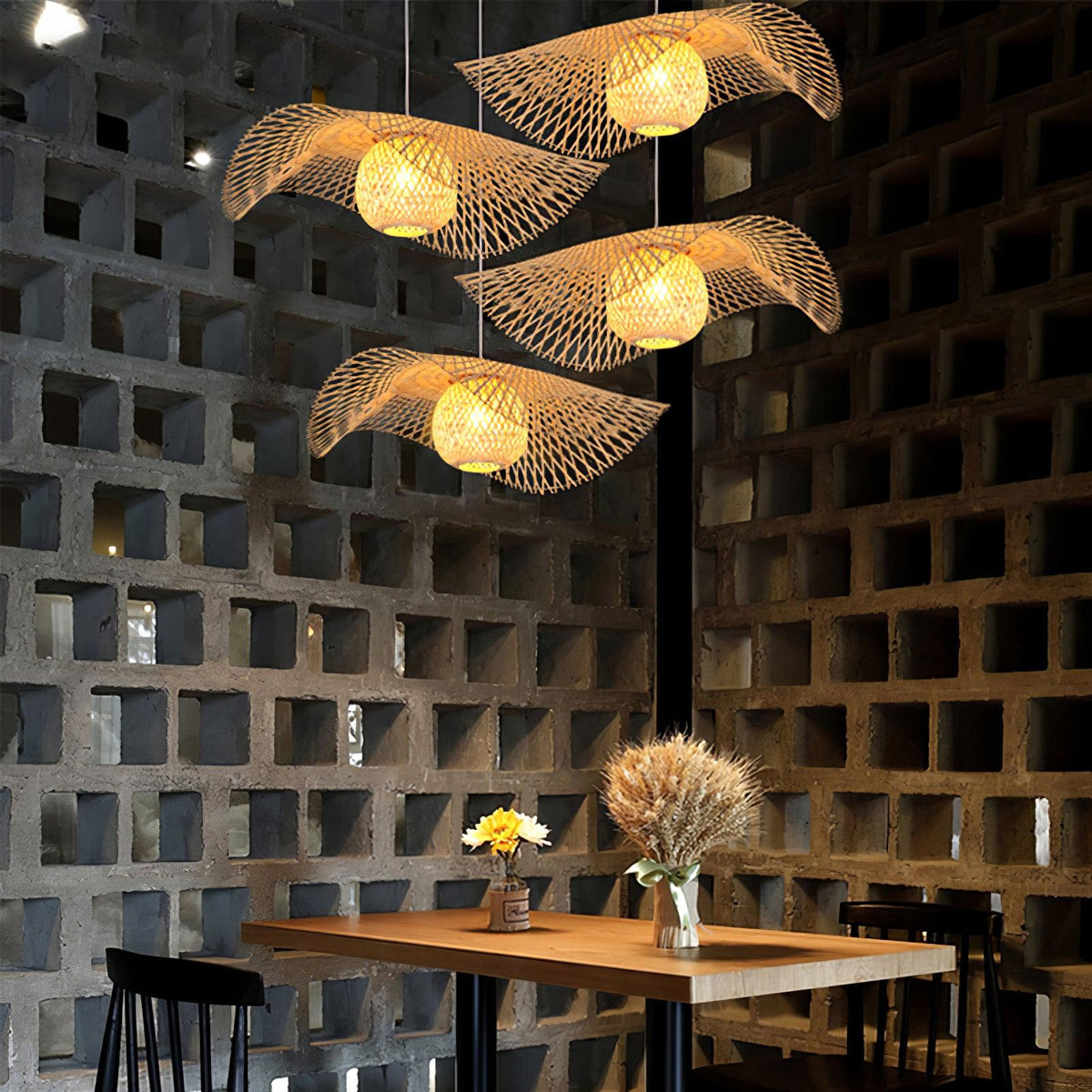 Rustic Bamboo Structure Pendant