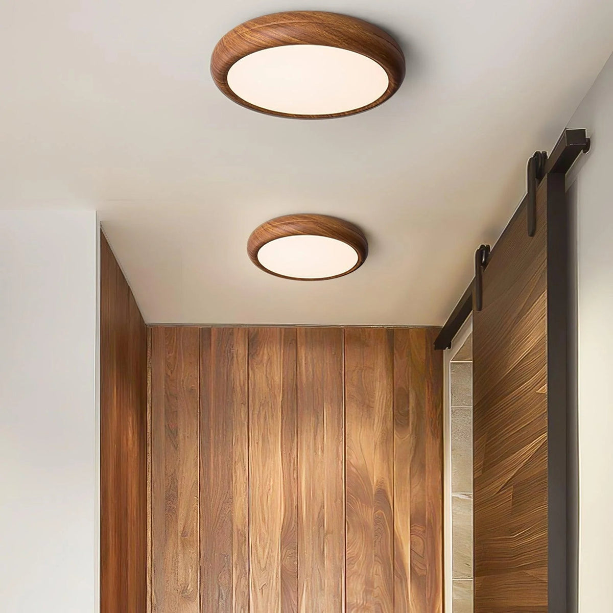 Wooden Veneer Ceiling Light