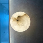 Alabaster Globe Wall Light