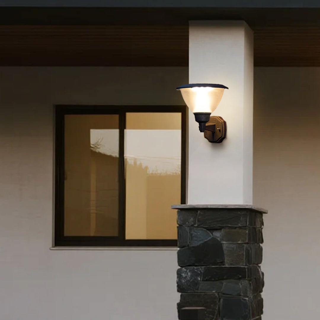 Modern Outdoor Wall Sconce with Warm LED Glow, Minimalist Waterproof Design