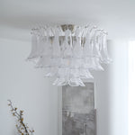 Wave Glass Ceiling Lamp | Murano Art Glass Flush Mount Light