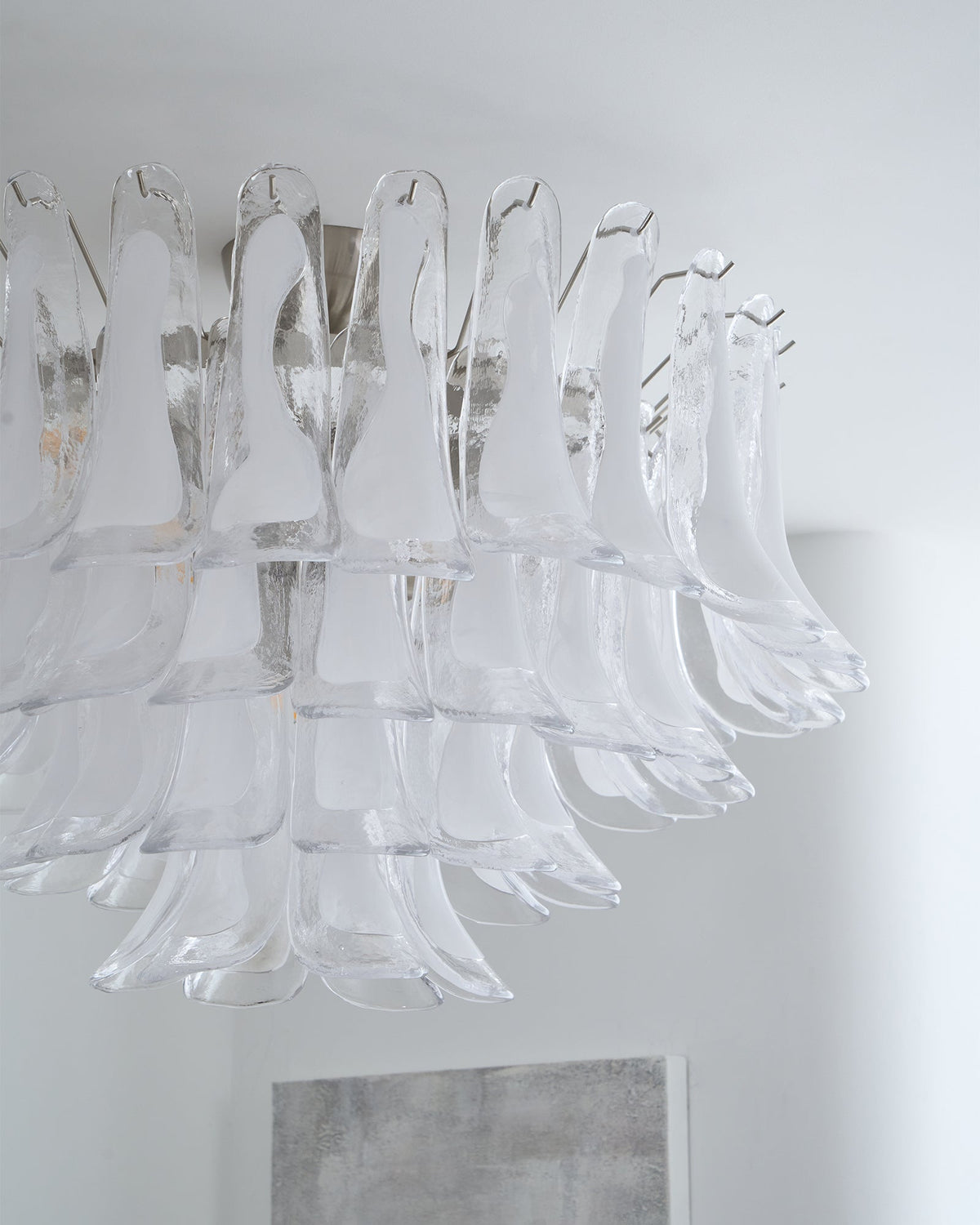 Wave Glass Ceiling Lamp | Murano Art Glass Flush Mount Light