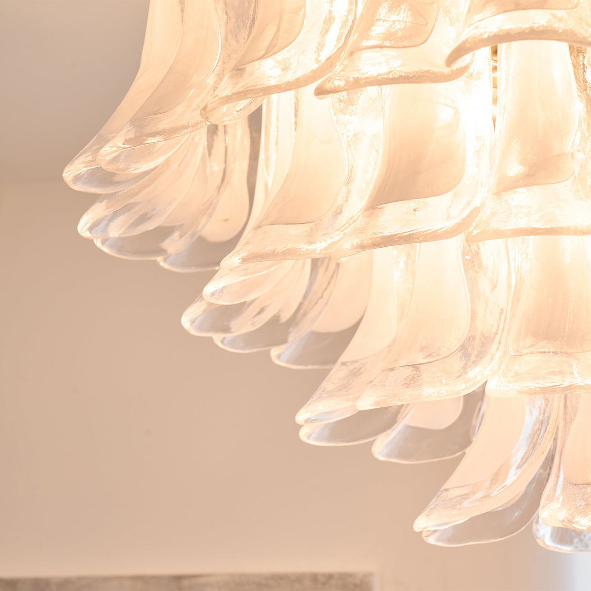 Wave Glass Ceiling Lamp | Murano Art Glass Flush Mount Light