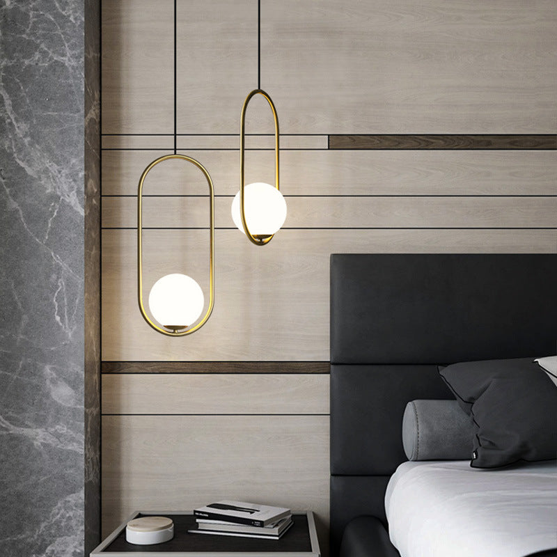 Modern Frosted Glass Ball Chandelier