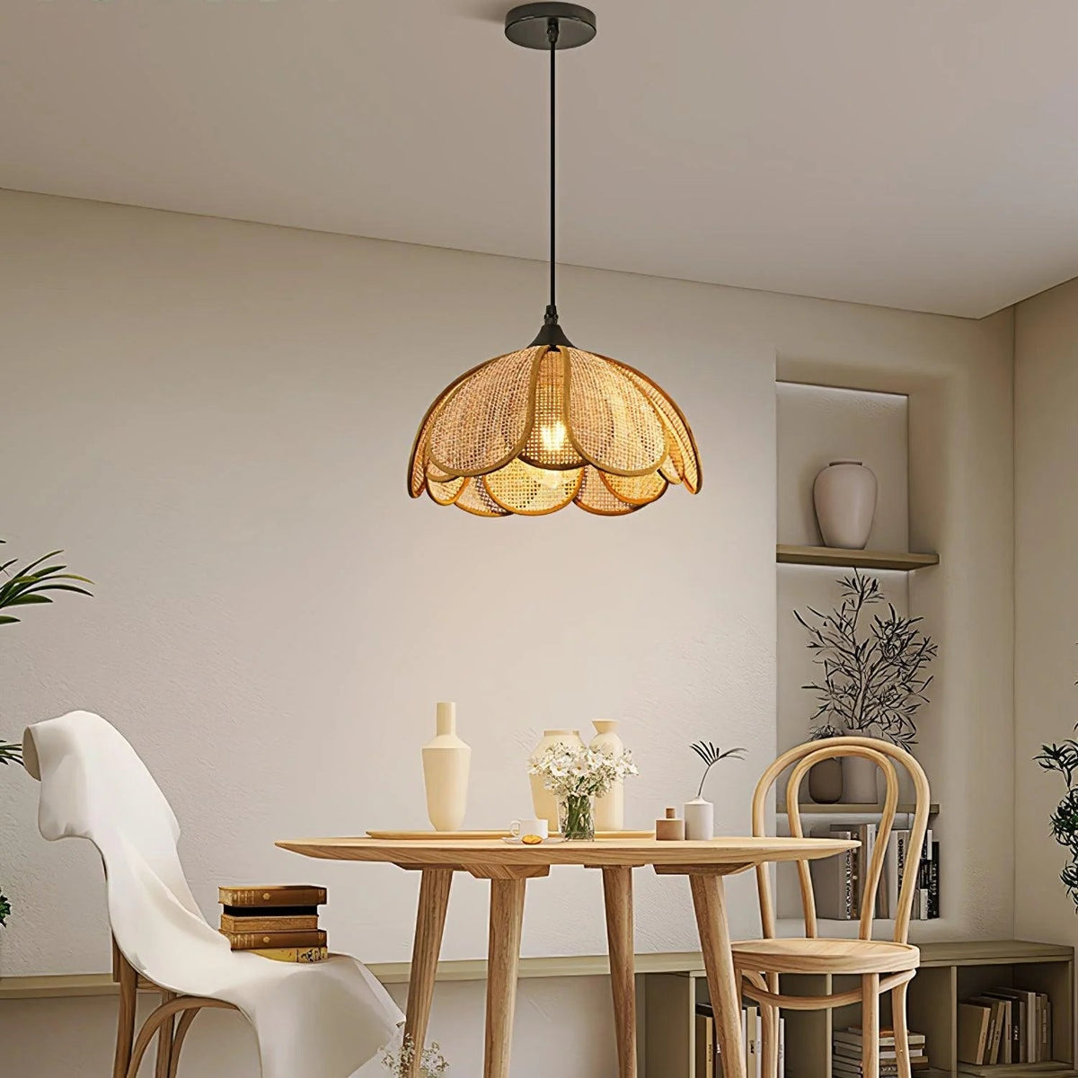 Rattan Blossom Pendant Light