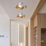 Bedroom Lamp Modern And Minimalist Walnut Leaf Shaped Ceiling Lamp