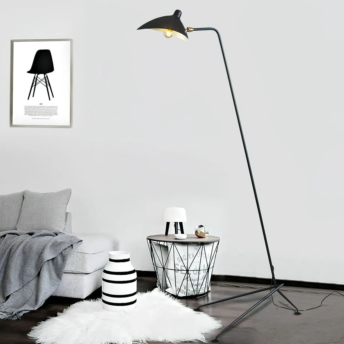 Serge Mouille Tripod Lamp