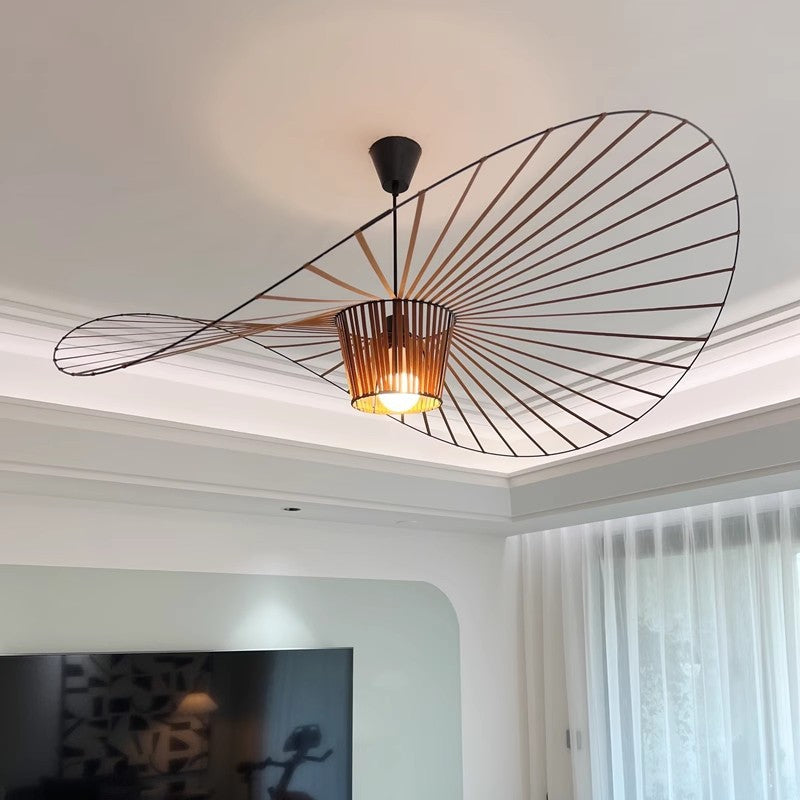 Modern Simple Fabric Hat Shape Pendant Light