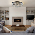 Simple Round Crystal Ceiling Lamp