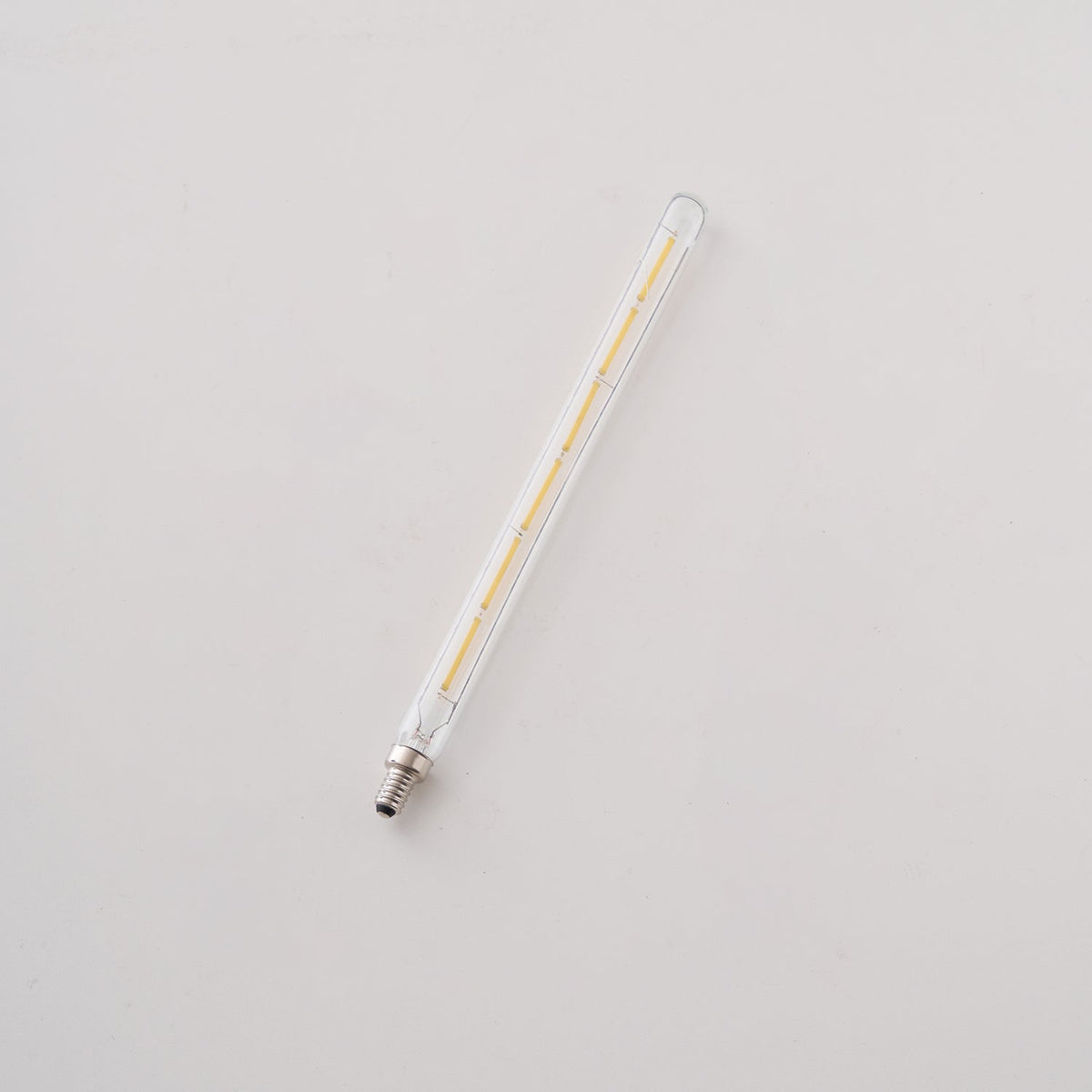 Tubular LED Filament Bulb in Clear Glass, E14/E27 Base