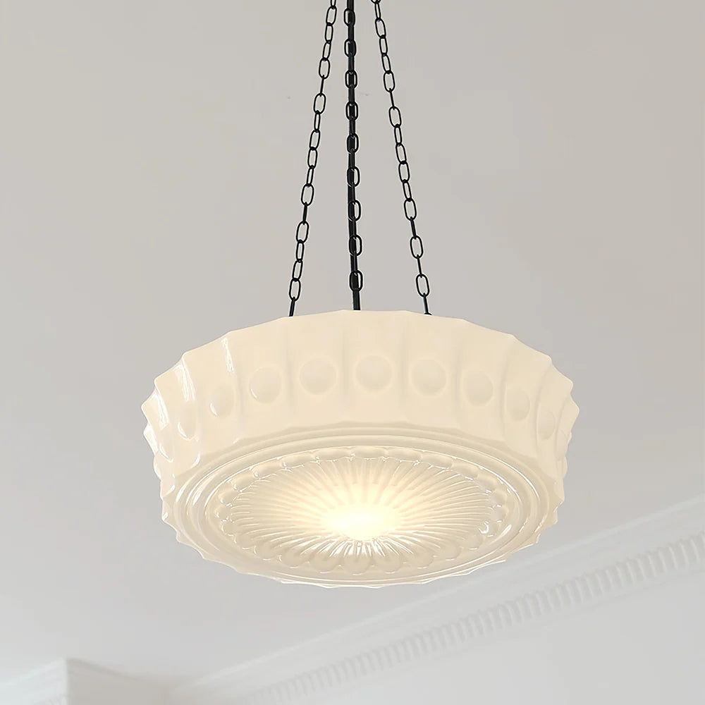 Classic White Round Pendant Lamp