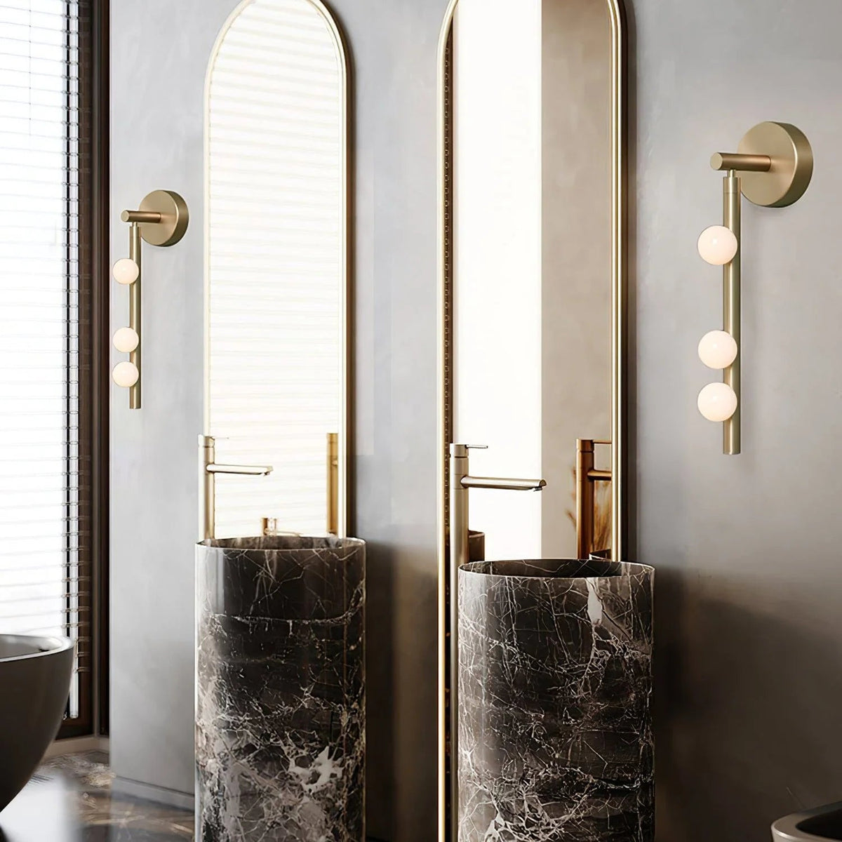 Elegant Brass Glass Wall Light