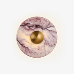 Lysandra Bulgari Purple Marble Wall Sconce with Brass Accent