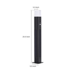 Solar-Powered Black Aluminum Bollard Light with Motion Sensor for Pathways