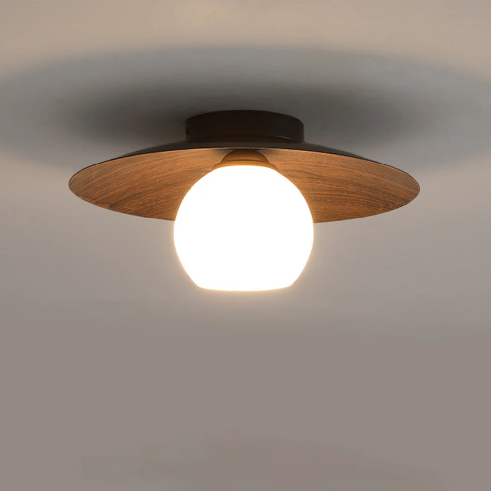 Minimalist Natural Timber Ceiling Lamp