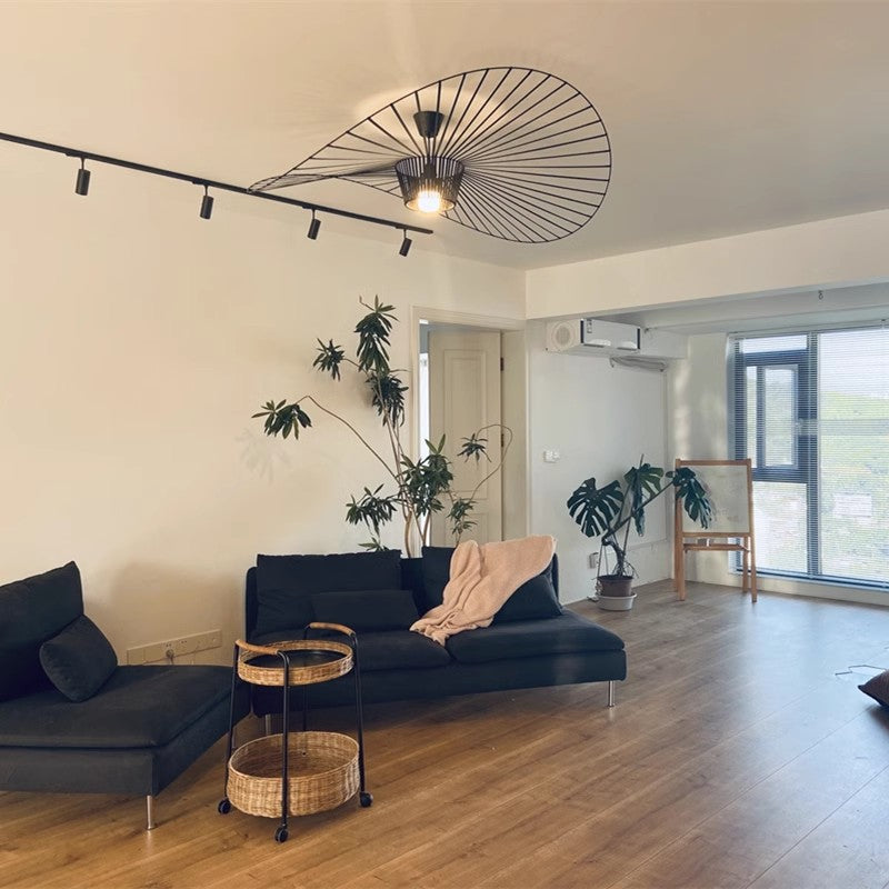 Modern Simple Fabric Hat Shape Pendant Light