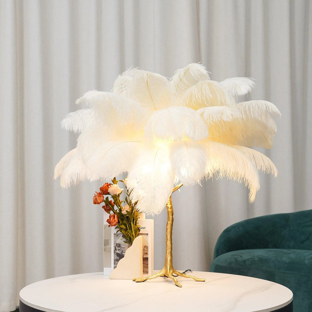 Feathered Elegance Table Lamp