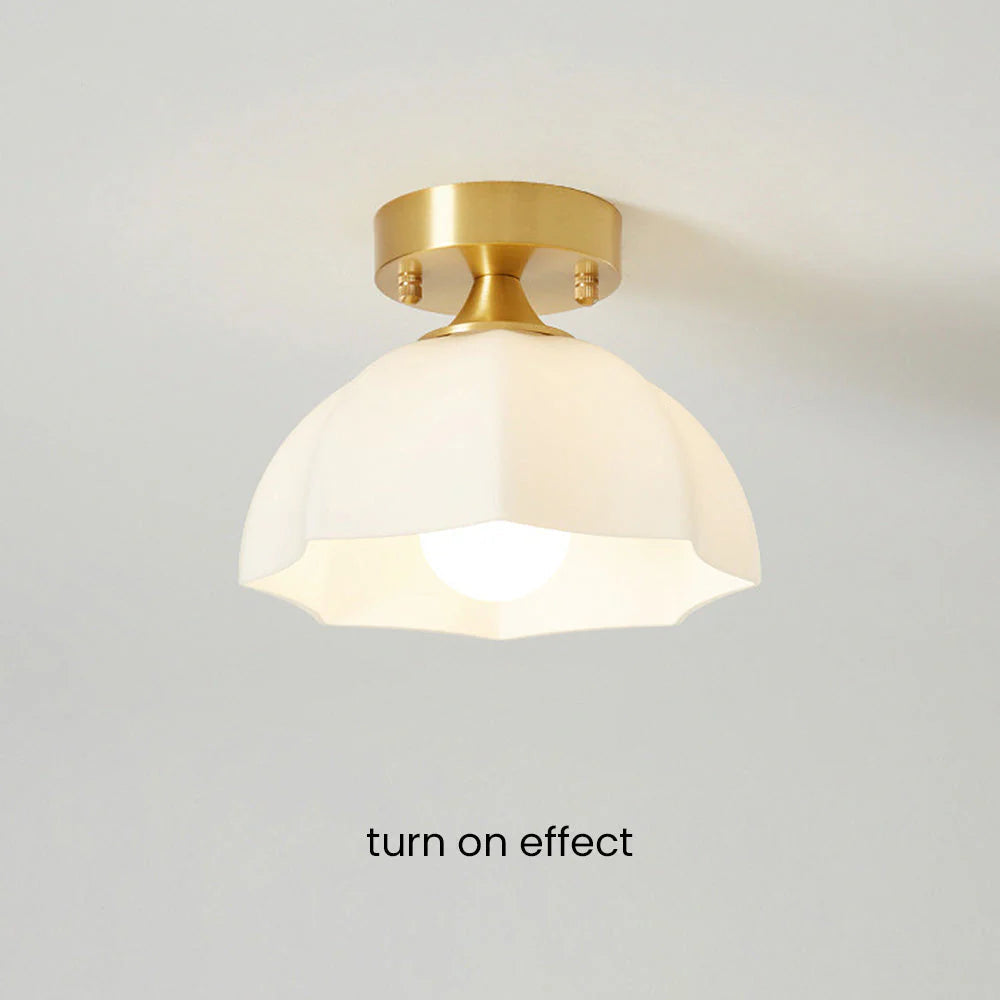 Minimalist White Dome Ceiling Light