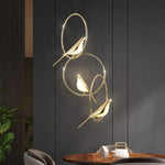 Whimsical Birds Round Pendant Light