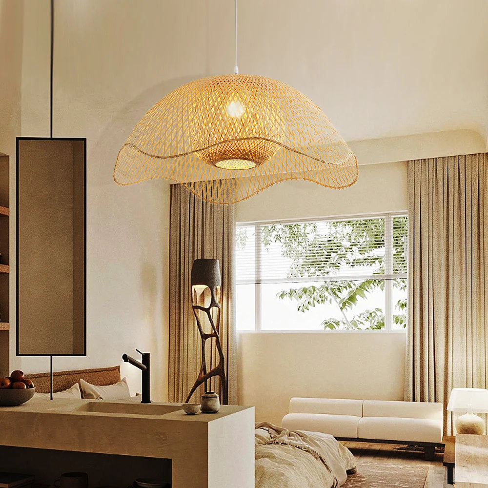 Handwoven Bamboo Pendant Light