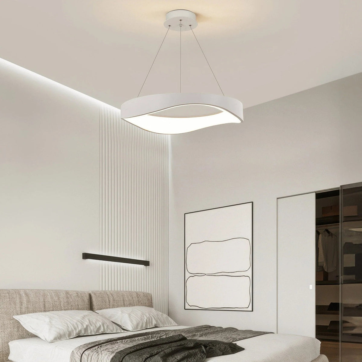 Nordic Creative Wood Grain Study Ceiling Lamp