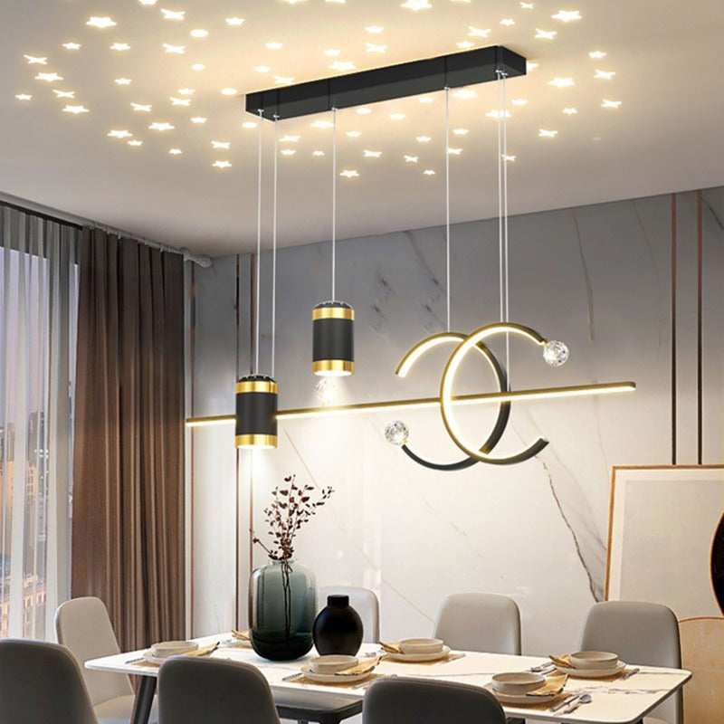 Chandelier Style Table Lamp In The Dining Room