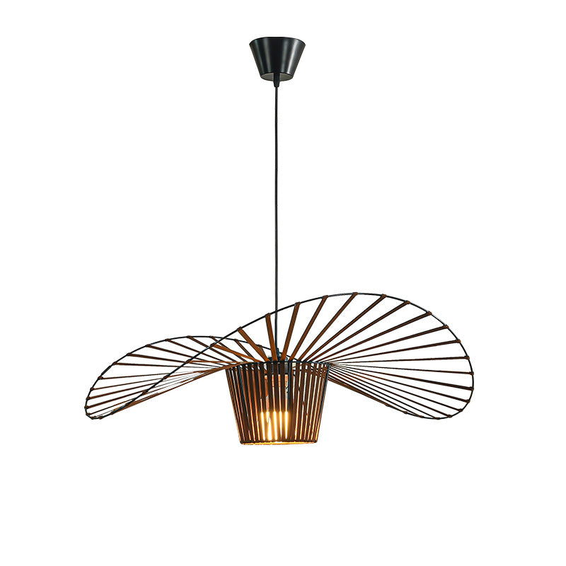 Modern Simple Fabric Hat Shape Pendant Light