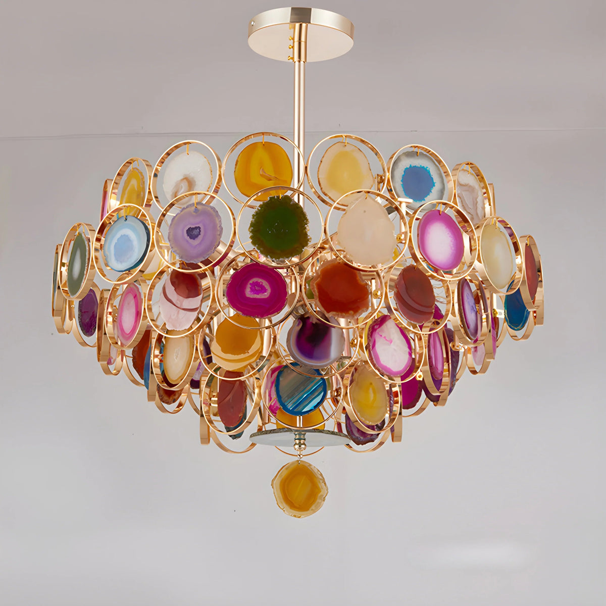 Postmodern Luxury Style Agate Living Room Chandelier