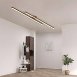 Nordic Modern Minimalist Wood Grain Long Ceiling Lamp